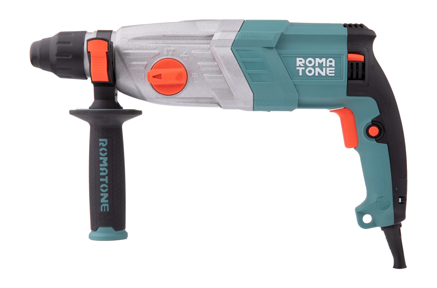 دریل بتن کن چهارشیار سه کاره 850 وات روماتون کد 3325